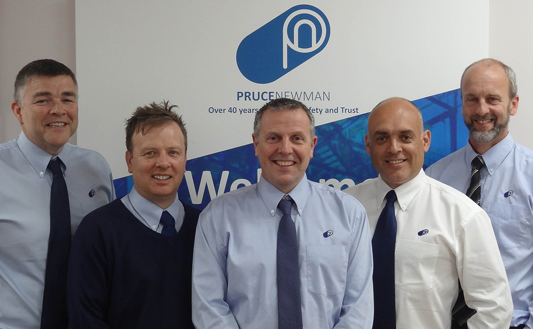 The members of Pruce Newman's Executive Board: (l-r) Alan Pruce, Jamie Key, Graham Newman, Darren Razzell, Tim Moorse